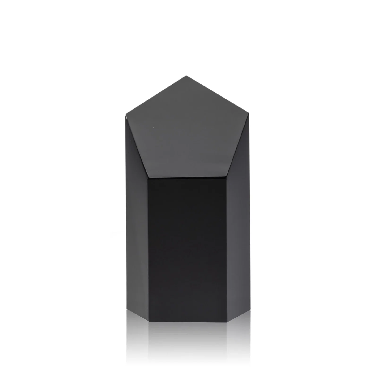 Personalized Optical Crystal Pentagon Tower Award with a Dramatic Slant for corporate award ceremonies