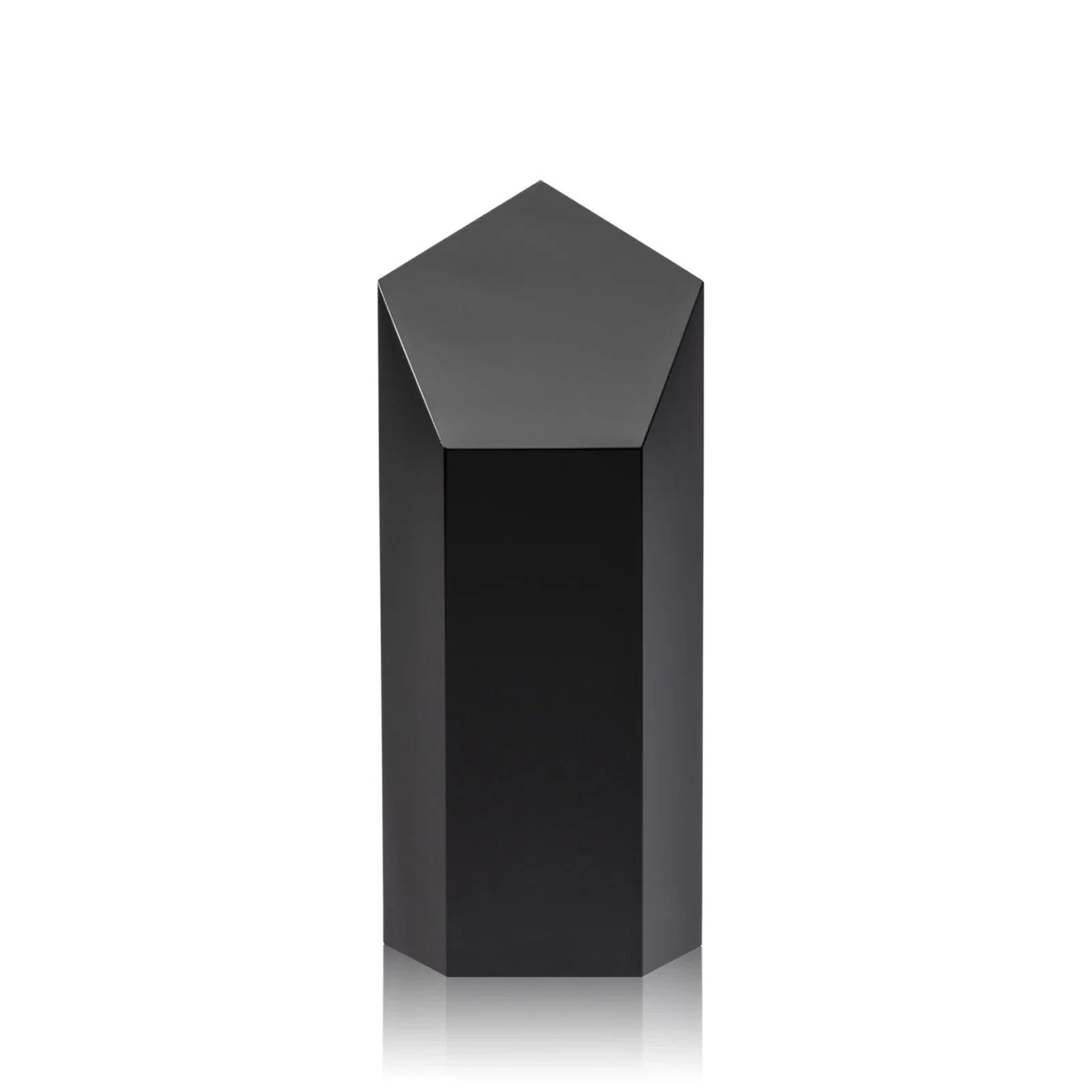 Personalized Optical Crystal Pentagon Tower Award with a Dramatic Slant for service anniversary gifts