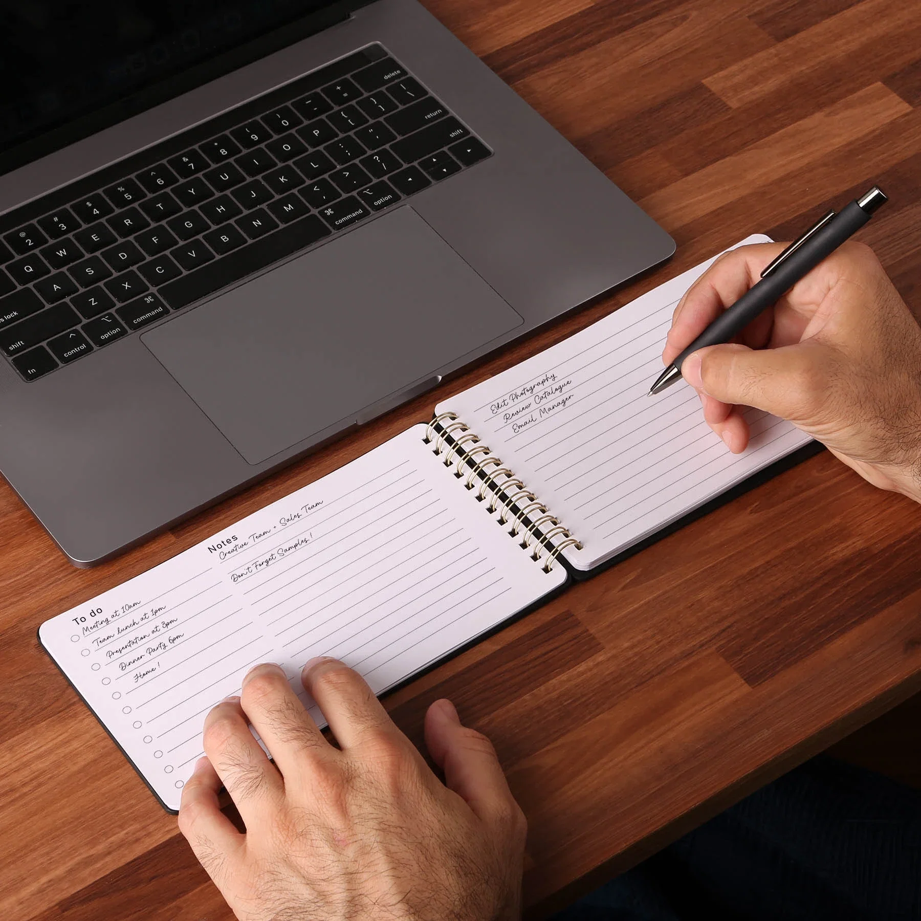 Jot Spot Desktop Notebook in use