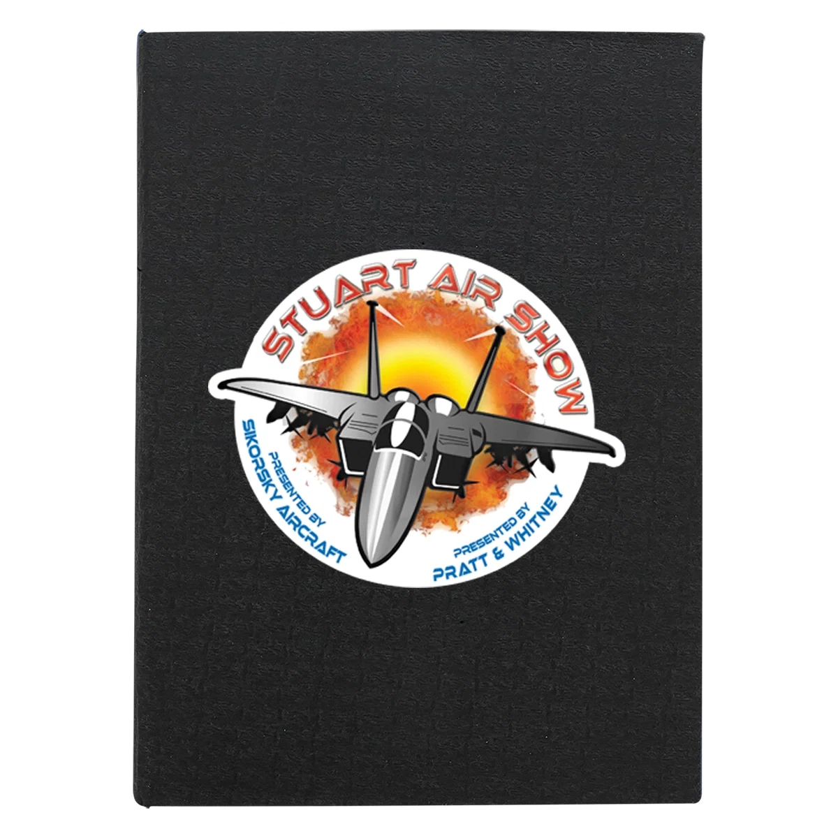 Jotter pad with sticky notes and flags inside the cover