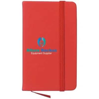 Turned away from the camera, the notebook reveals its back panel