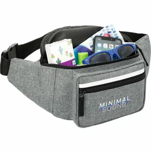 Journey Fanny Pack with Zippered Front Pocket, 600D Polyester