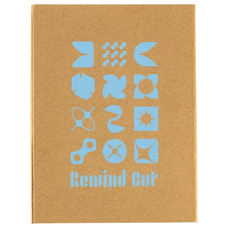 Close-up of the Journeyman Pad Portfolio's branded cover imprint area