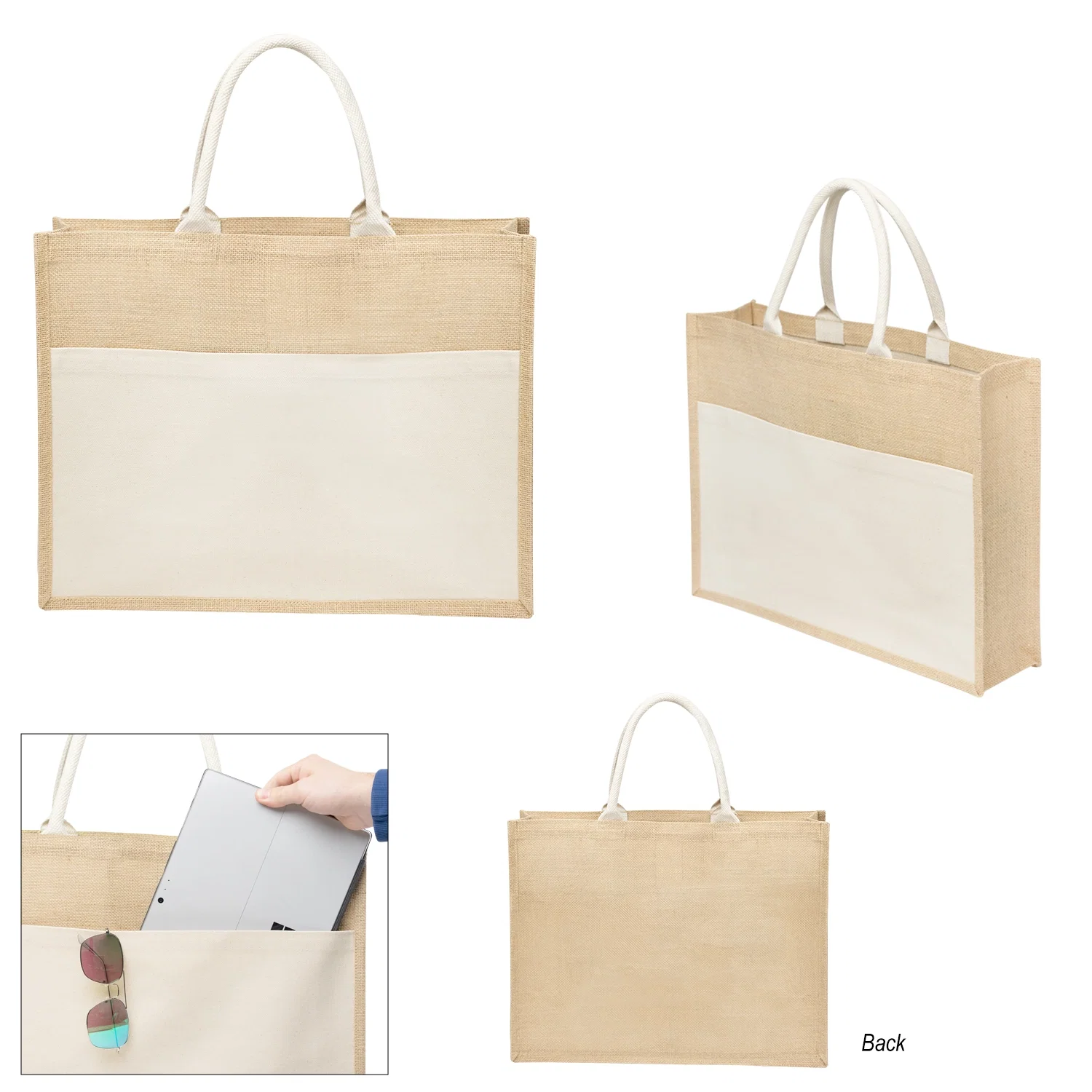 Bag standing open to show its roomy interior