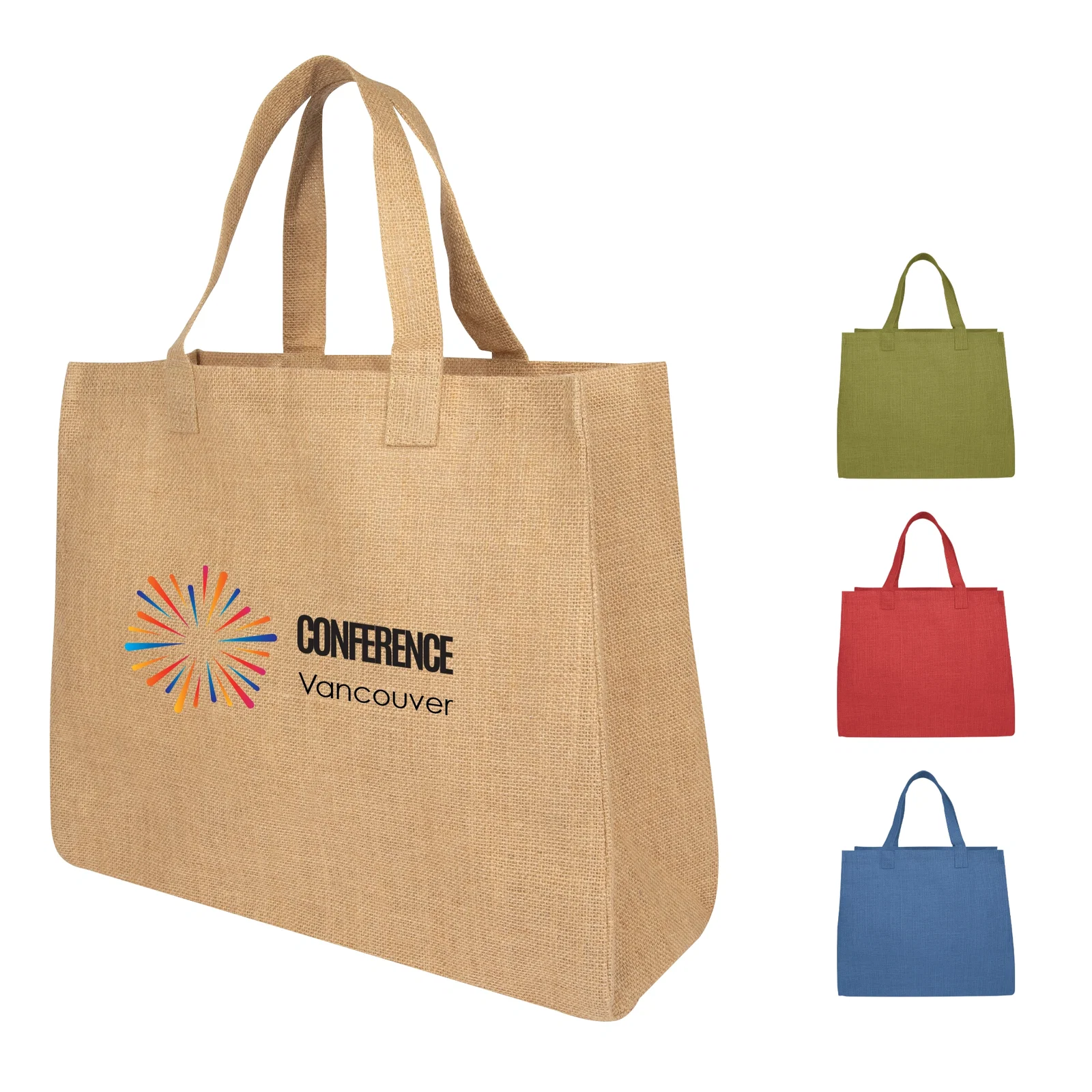 Natural fiber tote bag for markets, gifts and store pickups