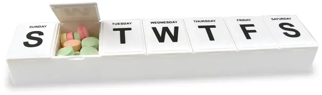 Jumbo-7 All-Week Pill Box - 11" custom-printed with a logo — view 3