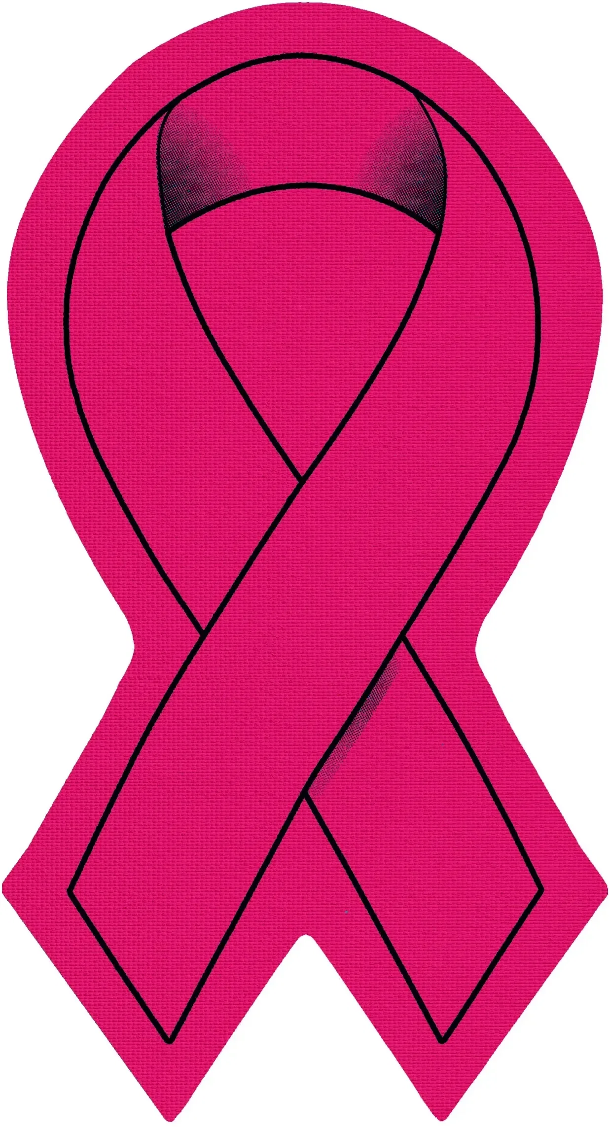 Jumbo "Awareness Ribbon" Opener. Ribbon-shaped rubber jar opener for breast cancer awareness cause campaigns, view 3