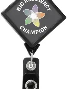 Custom JUMBO Diamond Badge Reel — view 4
