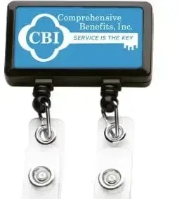 Custom Logo JUMBO Dual Strap Badge Reel — view 2