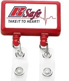 Custom Logo JUMBO Dual Strap Badge Reel — view 3