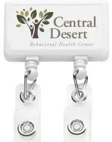 Custom Logo JUMBO Dual Strap Badge Reel — view 4