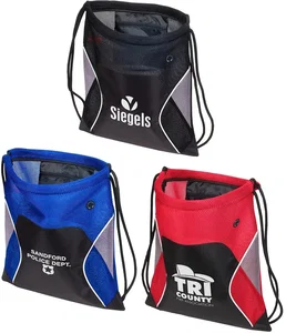 Jumbo Globetrotter Mesh Drawstring Bag