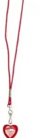 Personalized JUMBO Heart Badge Reel with Lanyard Attachment — view 2