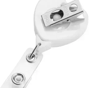 Personalized JUMBO Heart Badge Reel with Lanyard Attachment — view 3