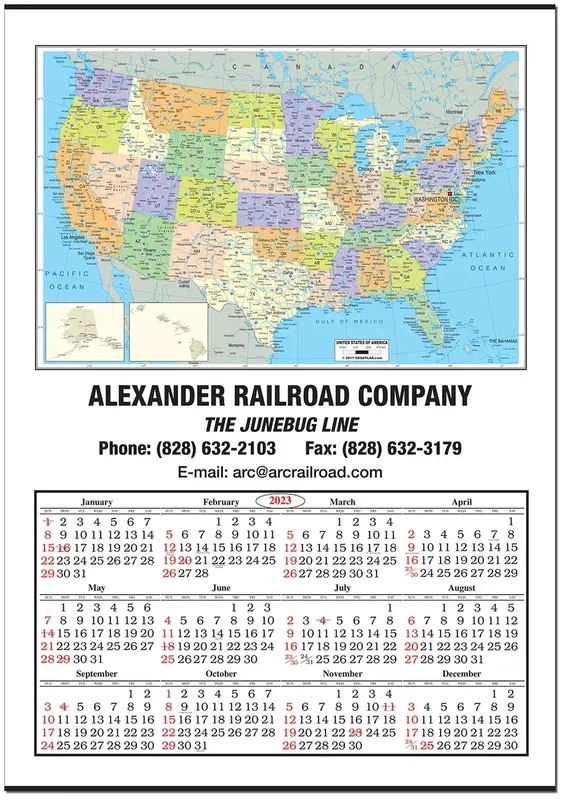 Jumbo Map Calendar (United States) — view 2