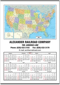 Jumbo Map Calendar (United States)