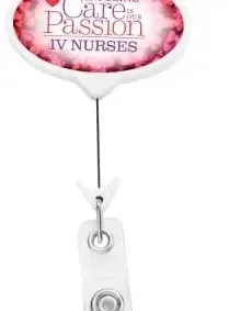 Customized Logo JUMBO Oval Badge Reel with Lanyard Attachment — view 5