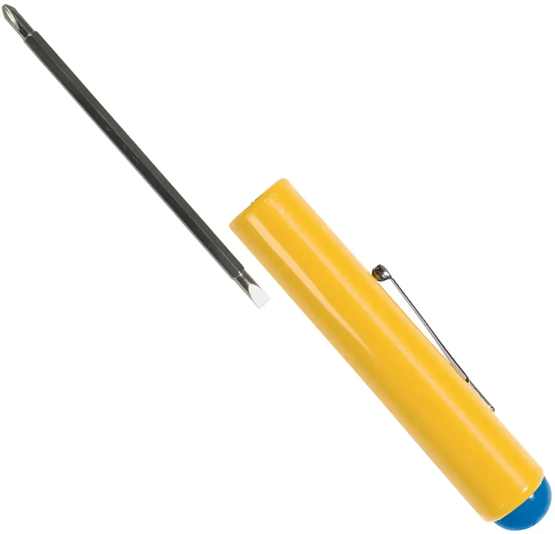 Custom Jumbo Pocket Screwdriver (Rev. 3/16" Flat Tip #1 PLP Blade/Button Top) — view 11
