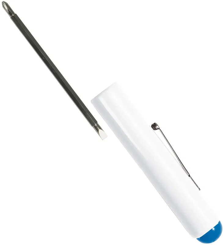 Custom Jumbo Pocket Screwdriver (Rev. 3/16" Flat Tip #1 PLP Blade/Button Top) — view 13