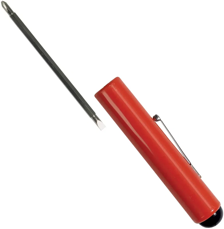 Custom Jumbo Pocket Screwdriver (Rev. 3/16" Flat Tip #1 PLP Blade/Button Top) — view 15