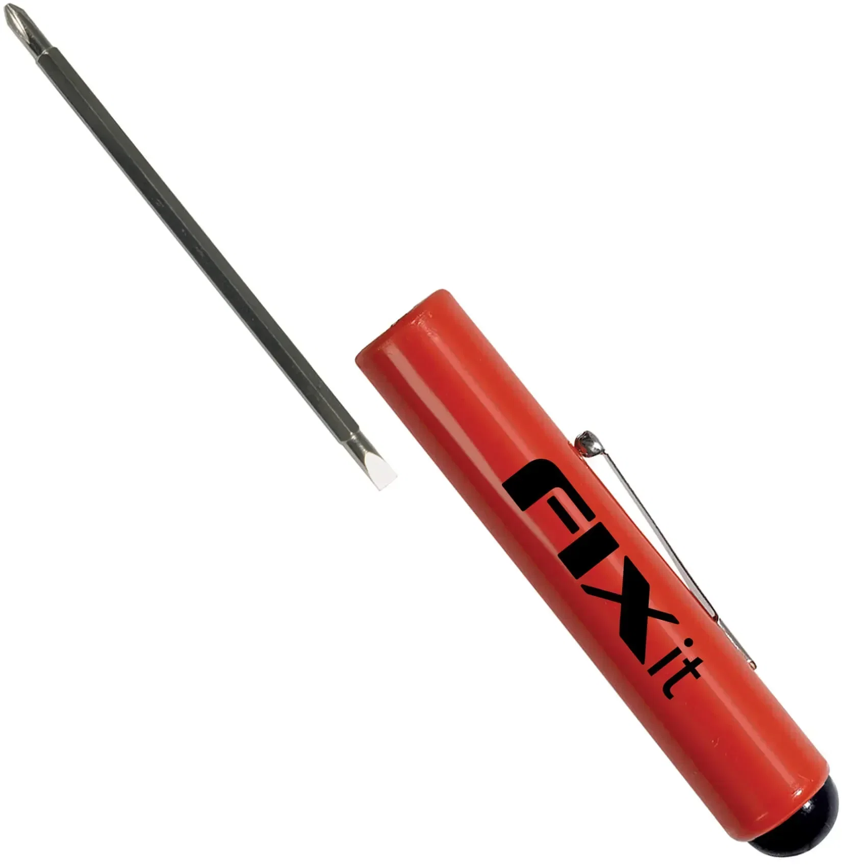 Custom Jumbo Pocket Screwdriver (Rev. 3/16" Flat Tip #1 PLP Blade/Button Top) — view 3