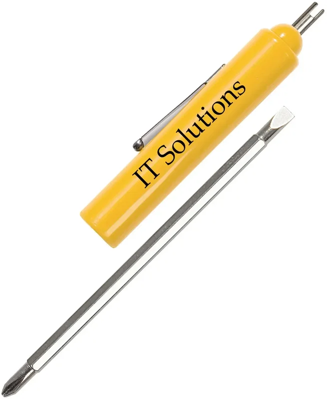 Promotional Jumbo Pocket Screwdriver - Custom Reversible 3/16" Flat Tip #1 Phillips Blade/ Valve Stem Top — view 11