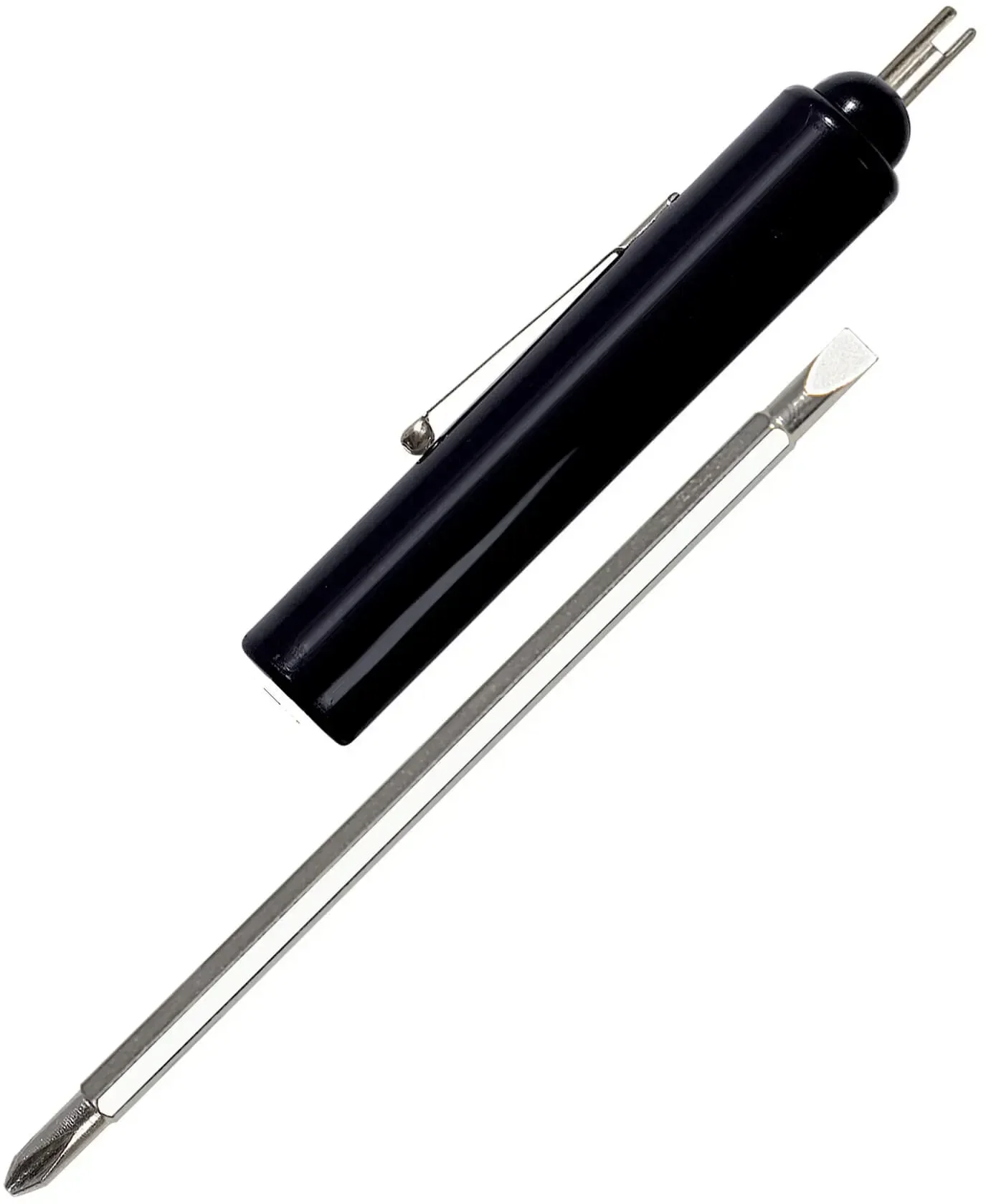 Promotional Jumbo Pocket Screwdriver - Custom Reversible 3/16" Flat Tip #1 Phillips Blade/ Valve Stem Top — view 2