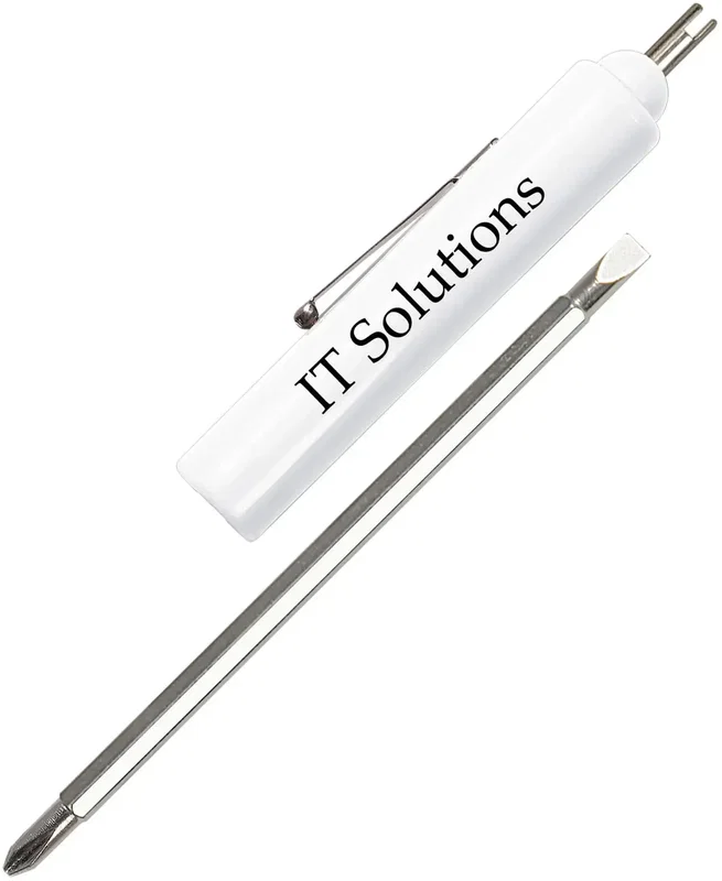 Promotional Jumbo Pocket Screwdriver - Custom Reversible 3/16" Flat Tip #1 Phillips Blade/ Valve Stem Top — view 7