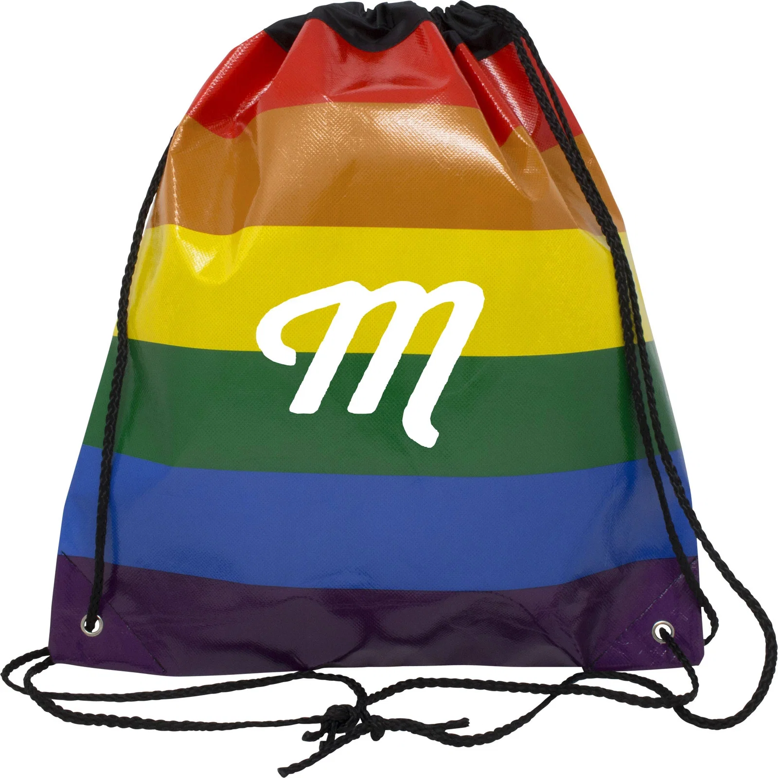 Jumbo Rainbow Backpack with Drawstring Closure Bag — view 3