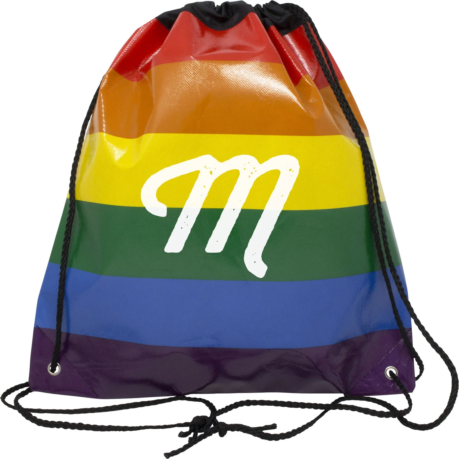 Jumbo Rainbow Backpack with Drawstring Closure Bag — view 4