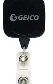 Customized JUMBO Sqround Badge Reel with Lanyard Attachment — view 3