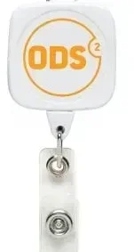 Customized JUMBO Sqround Badge Reel with Lanyard Attachment — view 6