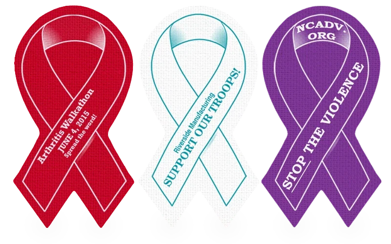 Jumbo Vinyl "Awareness Ribbon" Opener. Ribbon-shaped vinyl jar opener for awareness campaigns and cause fundraising events