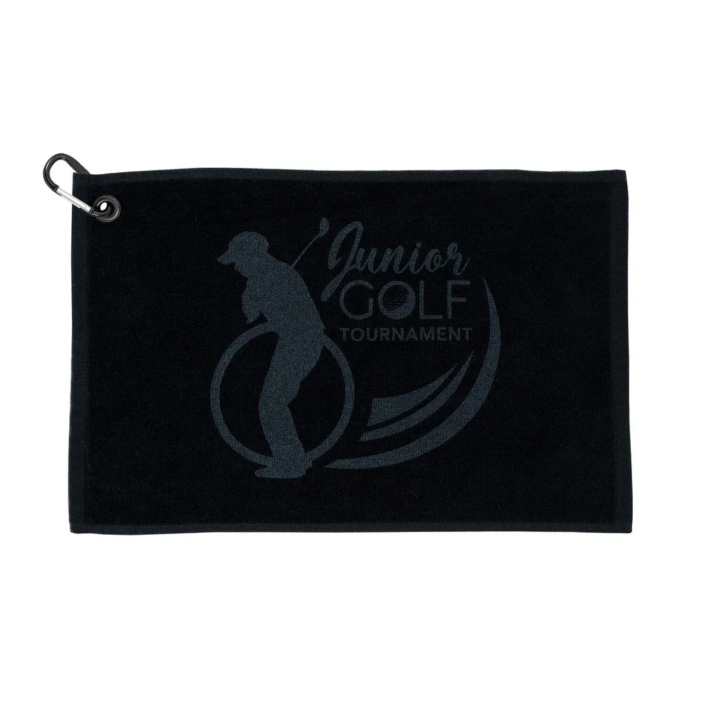 Junior Golf Towel — Black