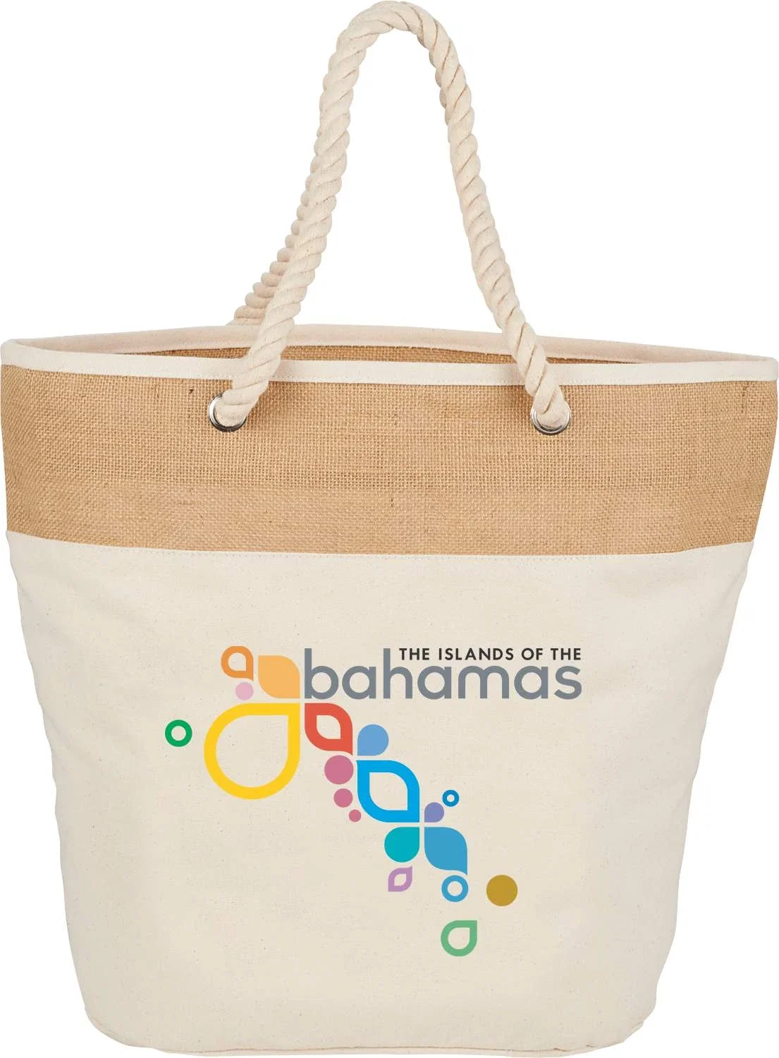 Jute Accent 12oz Cotton Canvas Rope Tote — view 5