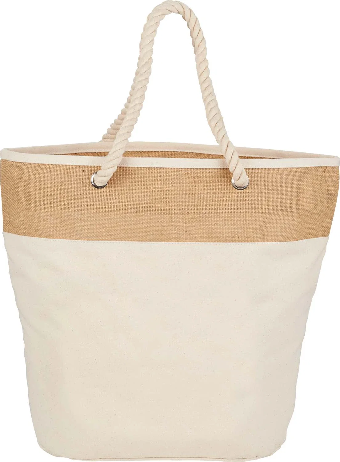 Jute Accent 12oz Cotton Canvas Rope Tote — view 6
