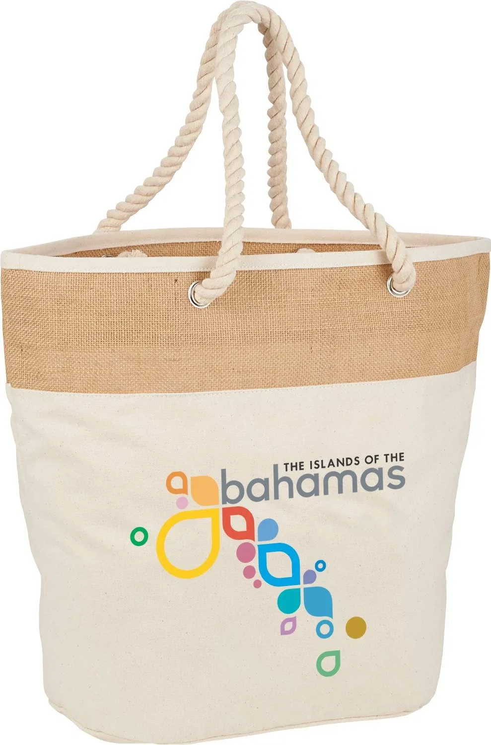 Jute Accent 12oz Cotton Canvas Rope Tote — view 8