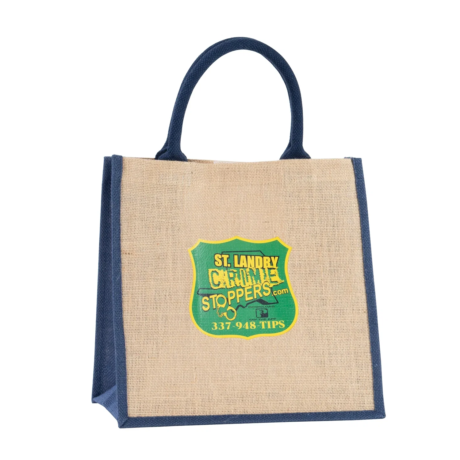 Jute Shopper — Navy — view 2