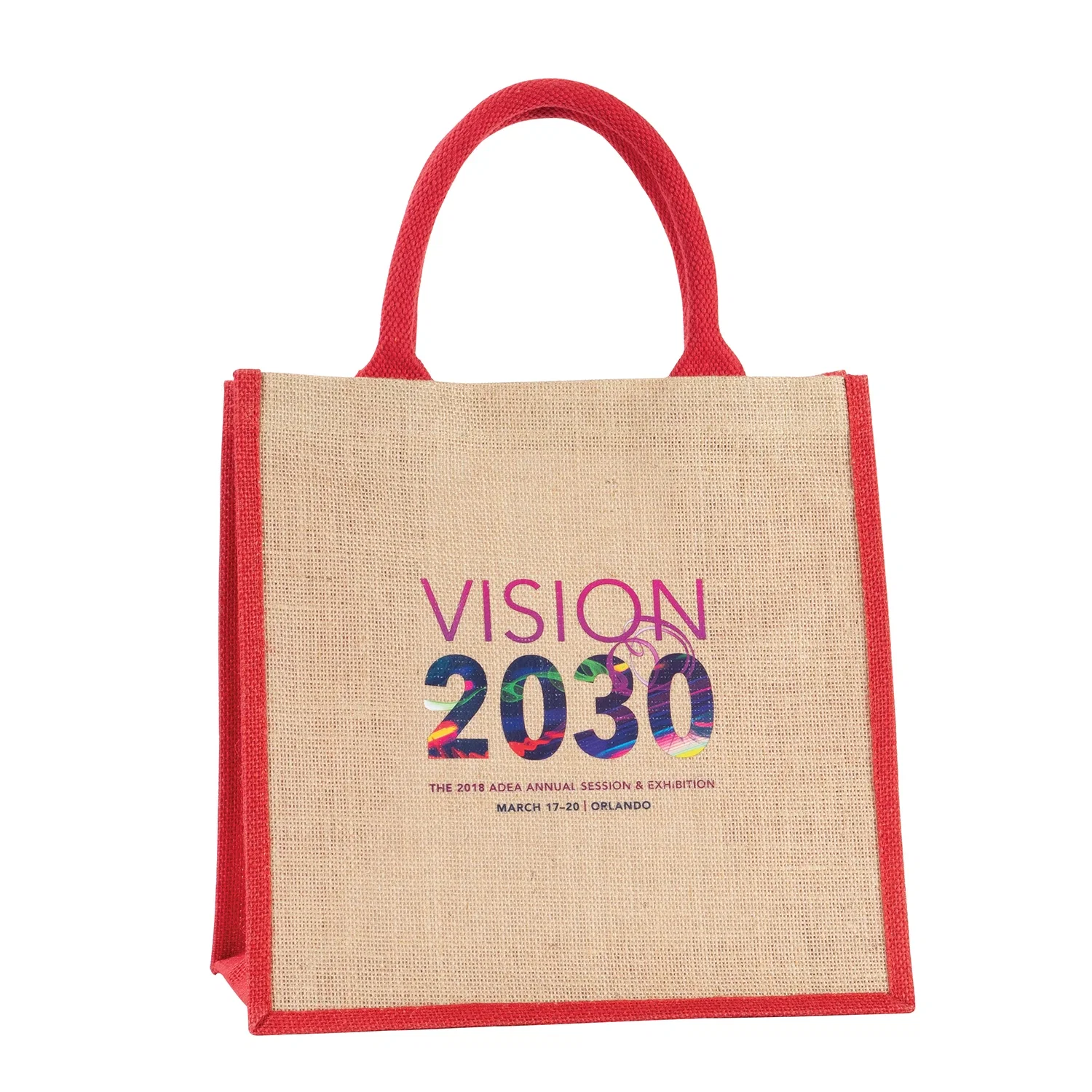 Jute Shopper — Red — view 3