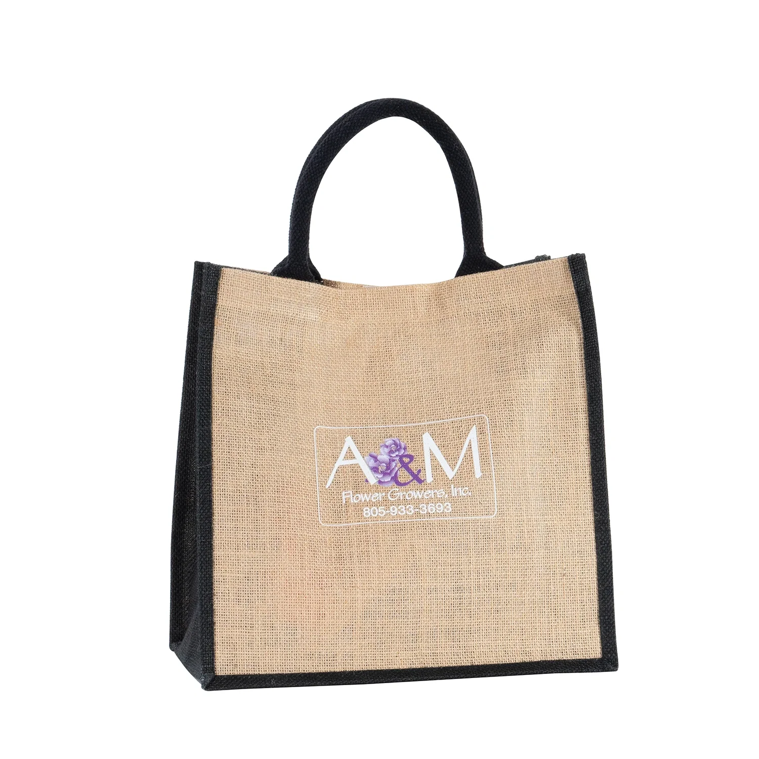 Jute Shopper — Black — view 4