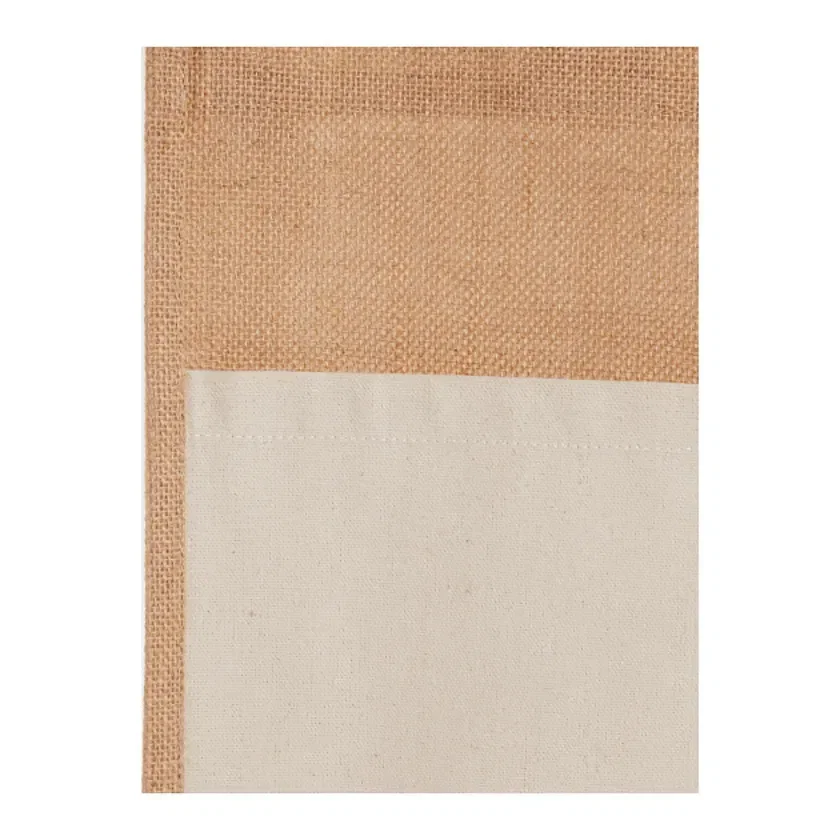 Jute Shopper Tote with Recycled Cotton Pocket — view 4