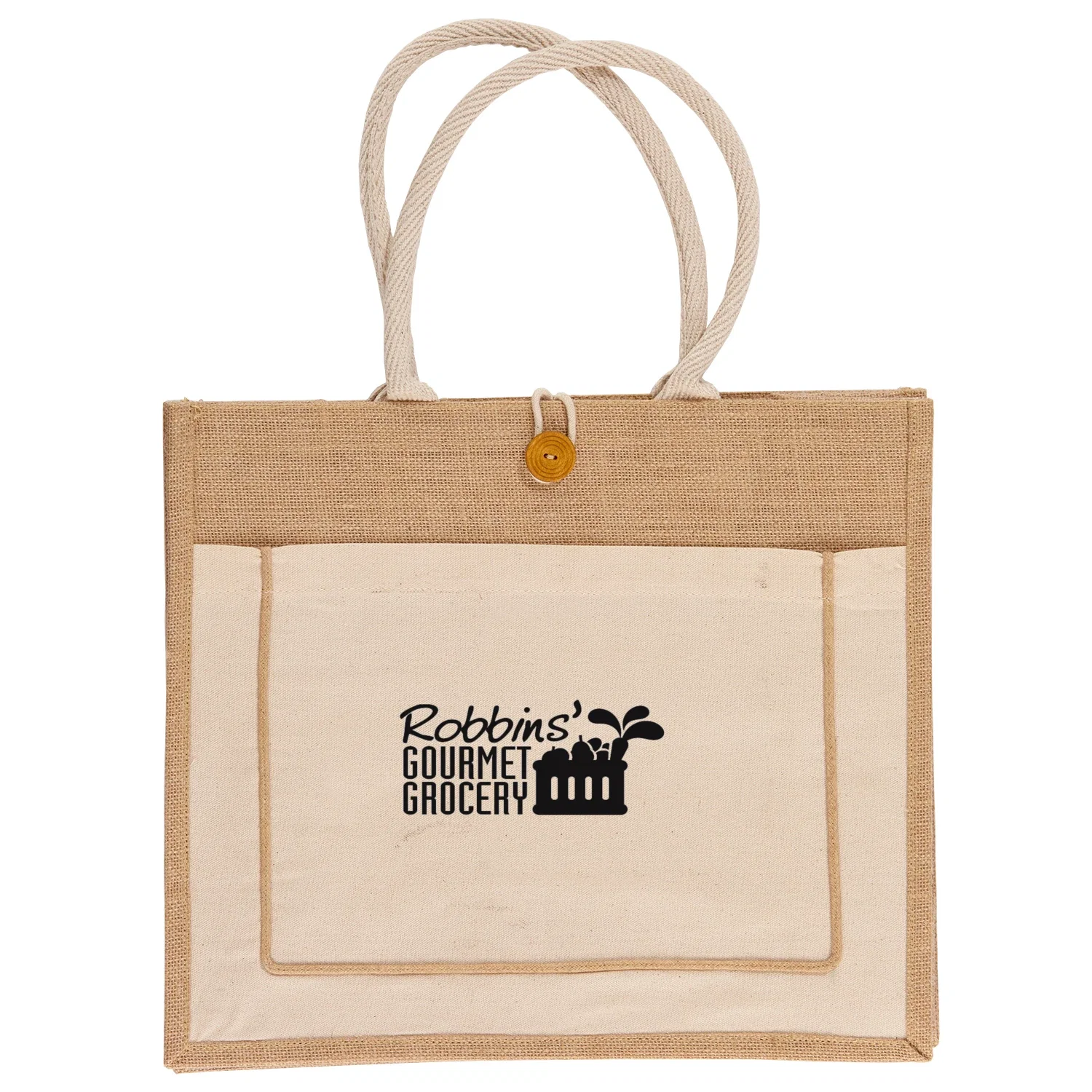 Jute Tote Bag — Brown