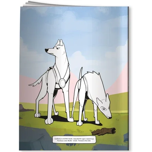 K-9 Hero in Training coloring book interior pages ready for crayon coloring
