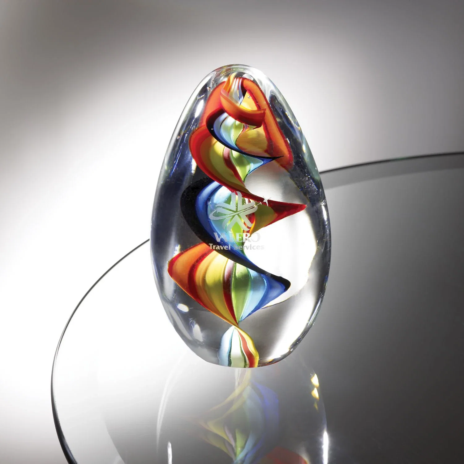 Kaleidoscopic Art Glass Award — Clear — view 2