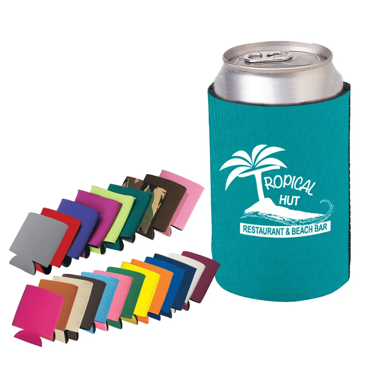 Insulated can cooler that keeps a drink cold and hands dry