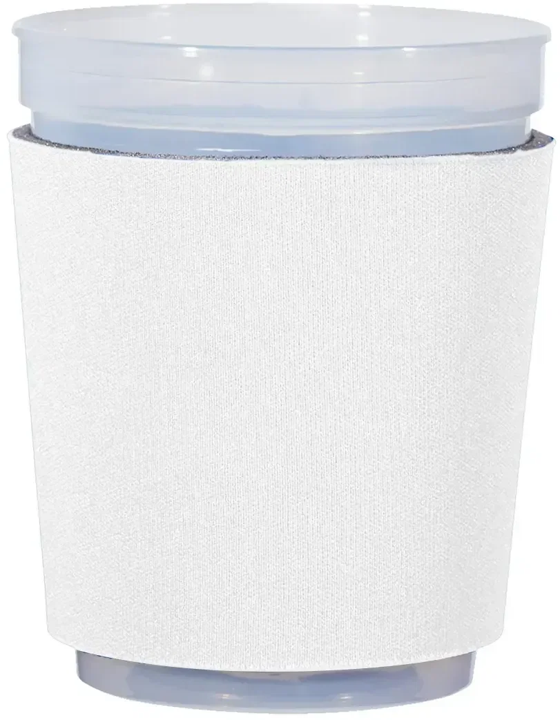 Sleeve shown flat before it is slipped onto a cup
