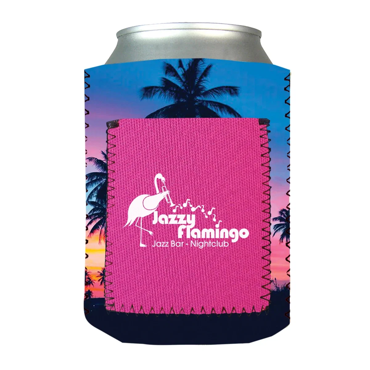 Full-color printing wraps the white sleeve