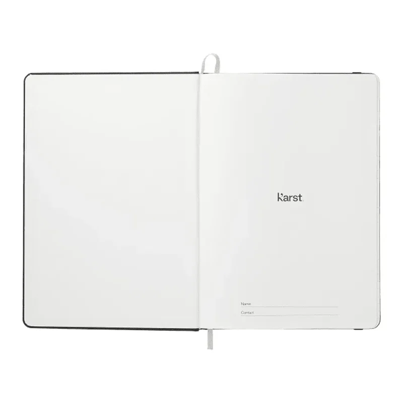 Personalized Karst Stone Bound Notebook - 5.5" x 8.5" — view 2