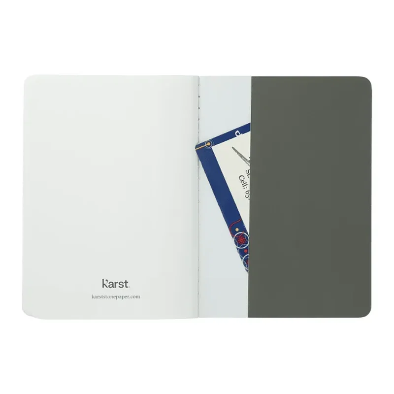 Custom Karst Eco-Friendly Stone Paper Notebook - 4"X6" — view 3