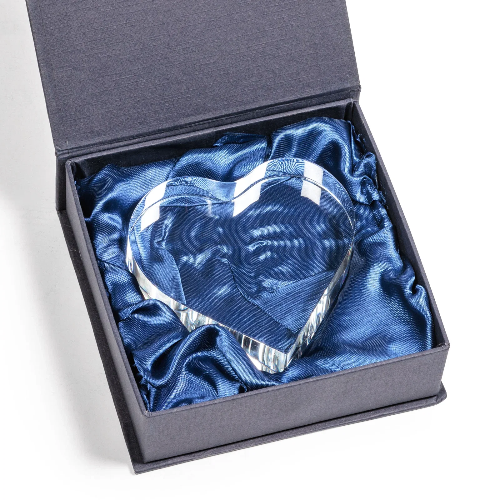Custom Freestanding Heart Crystal Award, 4" x 3.5" x 1", volunteer appreciation gift for service anniversary gifts